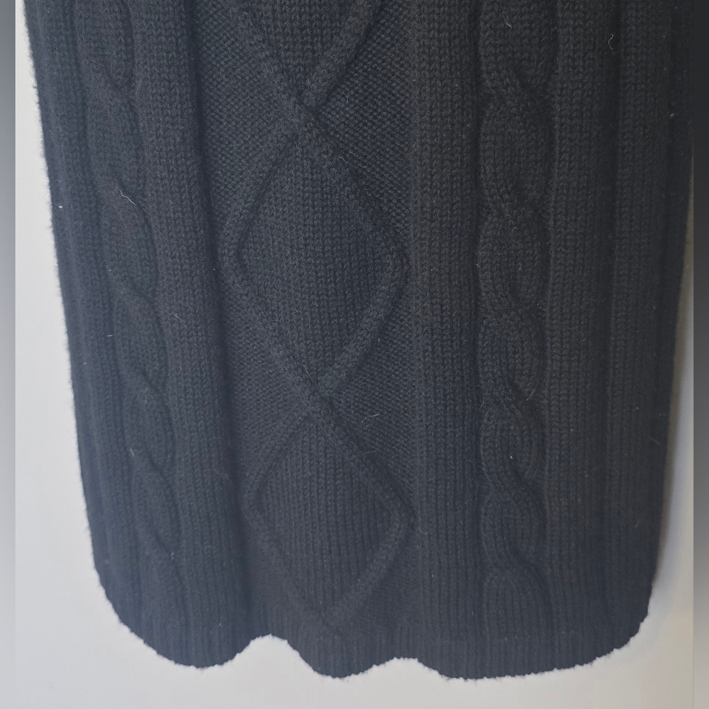 Nine West Turtle Neck sweater dress Black Sleeveless 100% Merino Wool Womens Xs - Picture 7 of 9